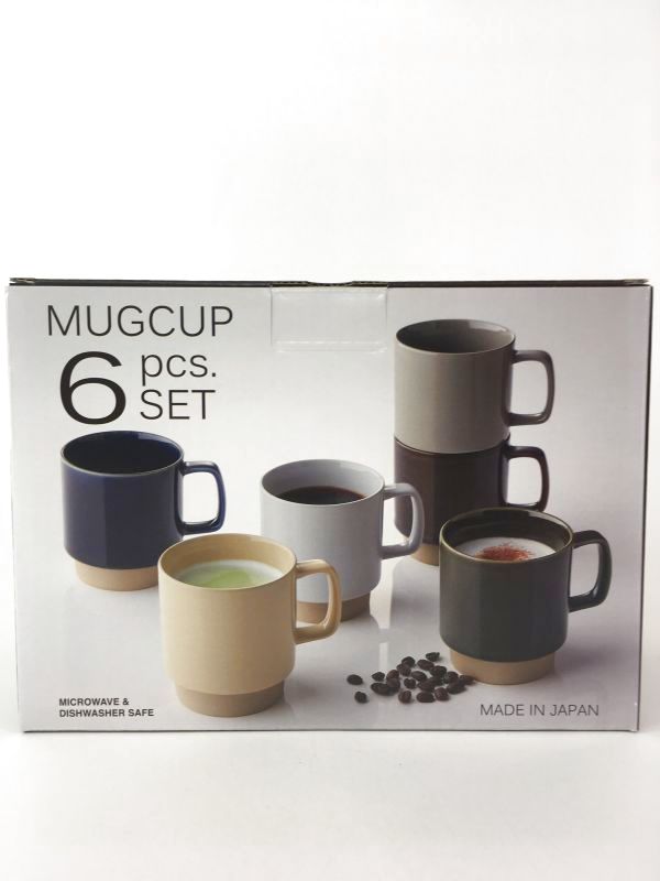 美濃焼 積重ねok マグカップ ６個セット Stackable 6pc Mug Made In Japan