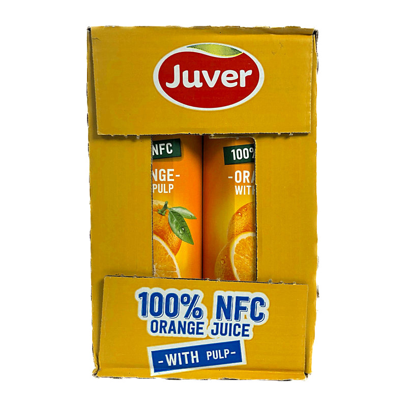 ジュベル 100% オレンジジュース (ストレート) 1L×10本 果粒入り Juver 100% Orange Juice