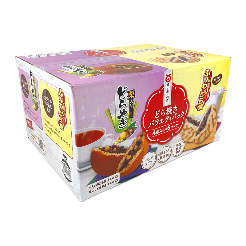 丸京製菓 どら焼き バラエティパック 4個入 6パック Dorayaki Variety 24pk