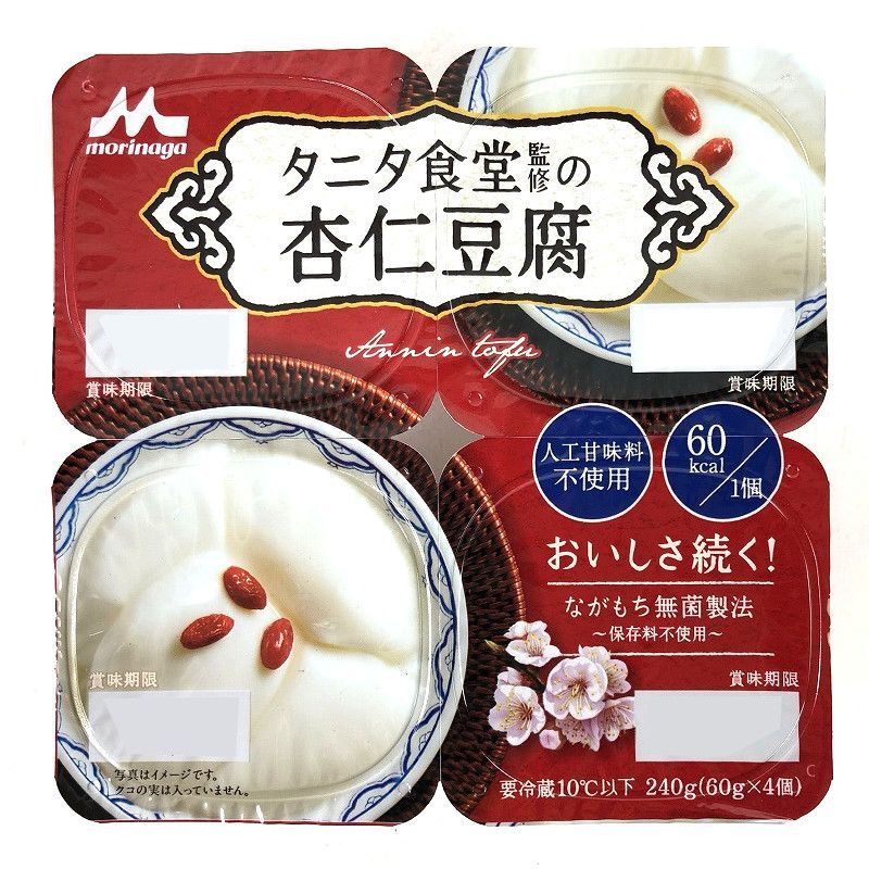 森永 タニタ食堂監修の杏仁豆腐 60g 4p 6 Annin Tofu Almond Jelly