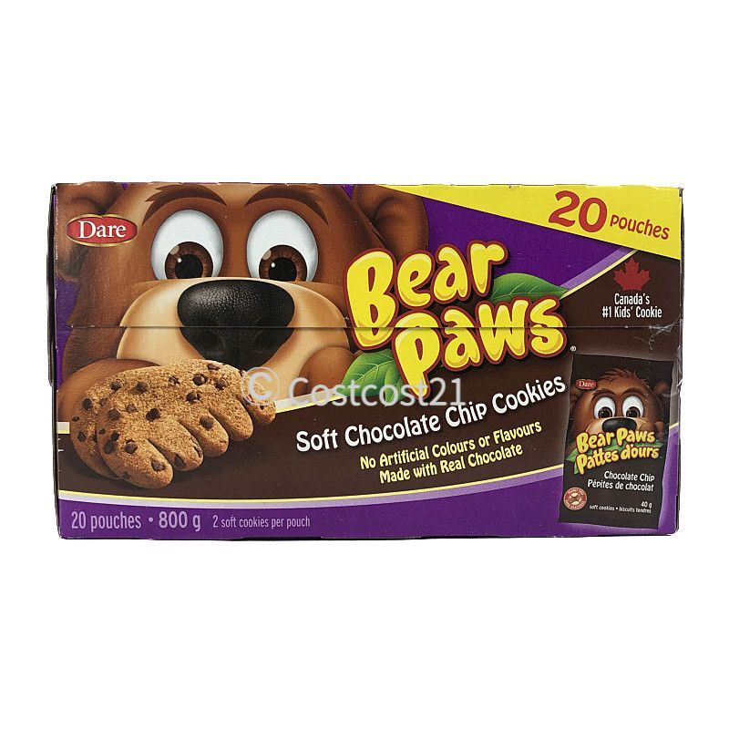 ベアポウ ソフトチョコチップ クッキー 800g 個入 Dare Bear Paws Chocochip Cookie