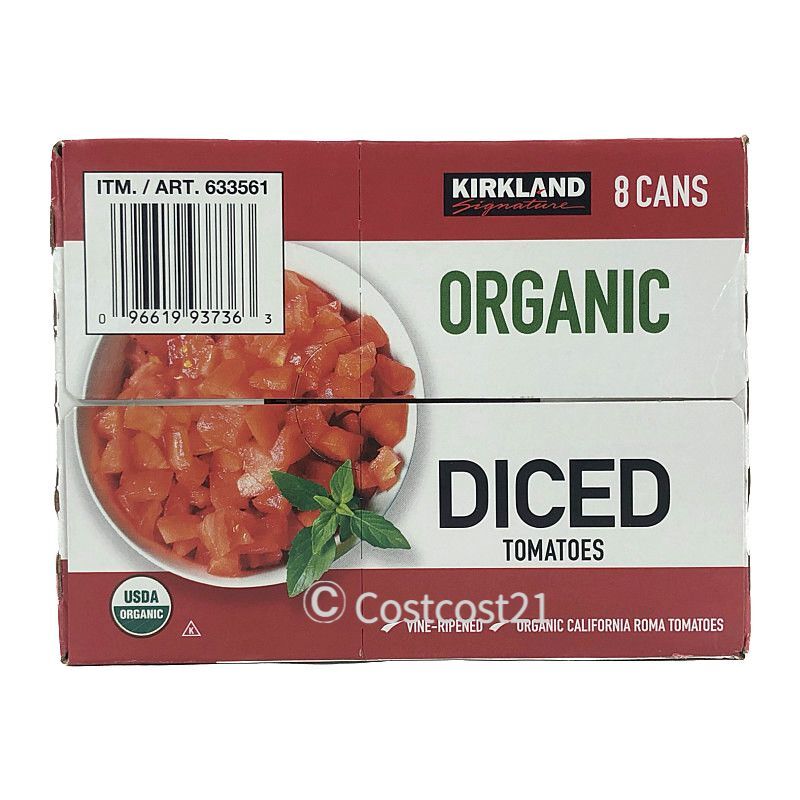 カークランド オーガニック ダイストマト 411g×8缶 KS Organic Diced Tomatoes