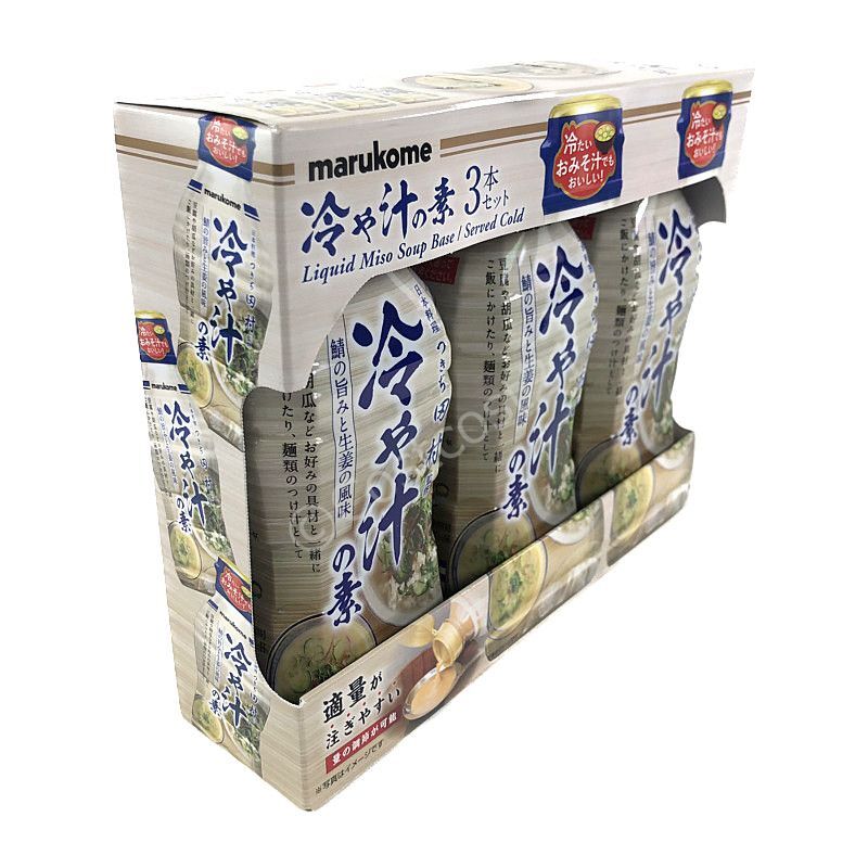 マルコメ 液みそ 冷や汁の素 3本セット 430g×3 Marukome Liquid Cold Miso Soup