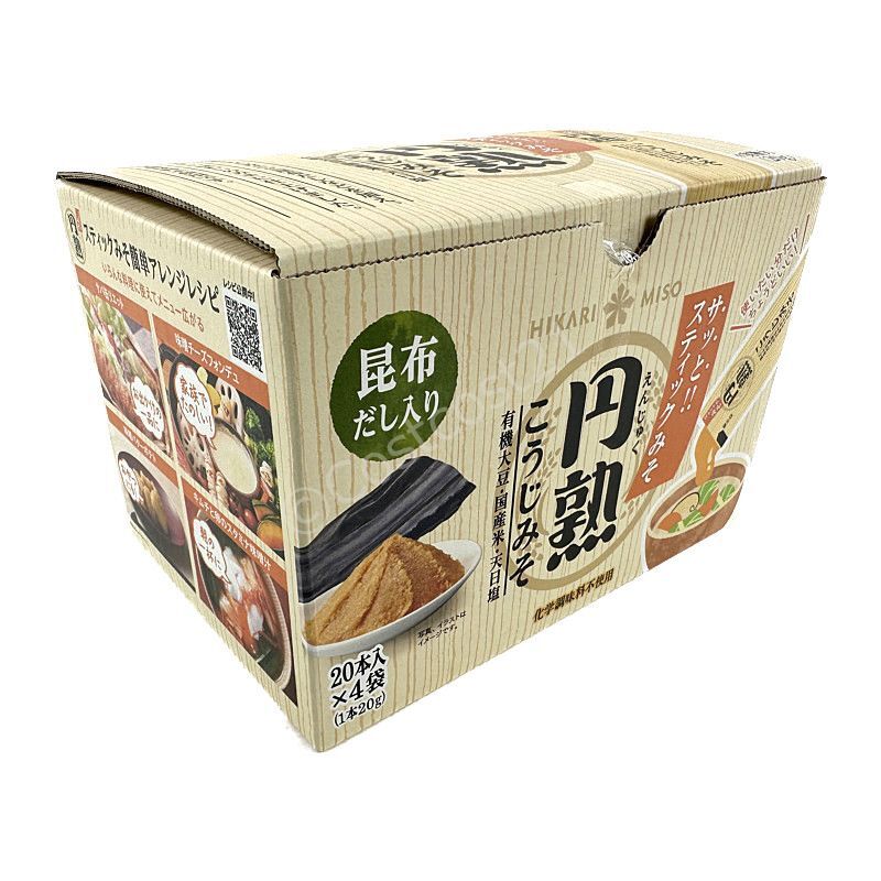 ひかり味噌 円熟こうじみそ スティックタイプ 20g×20本×4袋 Enjuku Stick Miso