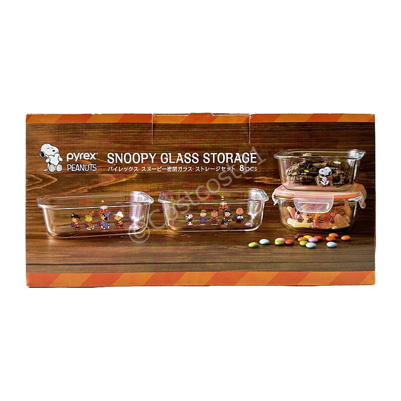 パイレックス ガラス容器 スヌーピー ハロウィン 4個セット 510ml×2、630ml×2 pyrex Snoopy Airtight  Storage Halloween