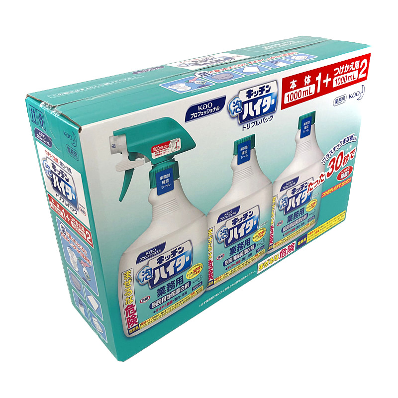 花王 キッチン泡ハイター 本体1000ml＋付替1000ml×2 Kao Kitchen Foam