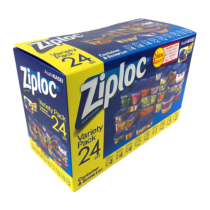 NEW ジップロック コンテナー アソートセット 24組 Ziploc Containers